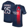 Original Fußballtrikot Paris Saint-Germain 2023-24 N.Mendes 25 Heimtrikot Für Herren